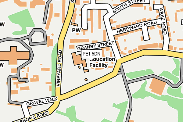 PE1 5DN map - OS OpenMap – Local (Ordnance Survey)