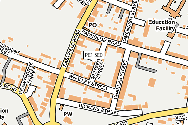 PE1 5ED map - OS OpenMap – Local (Ordnance Survey)