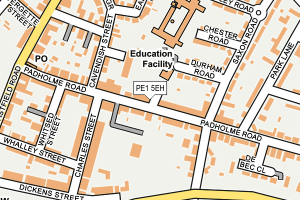 PE1 5EH map - OS OpenMap – Local (Ordnance Survey)