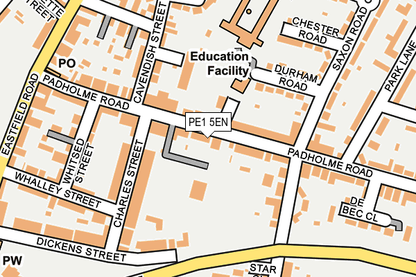 PE1 5EN map - OS OpenMap – Local (Ordnance Survey)
