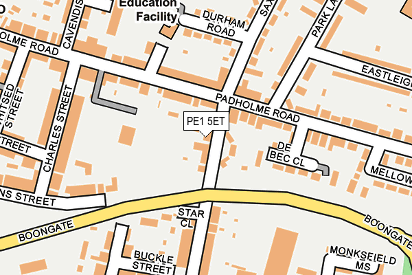 PE1 5ET map - OS OpenMap – Local (Ordnance Survey)