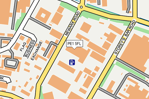 PE1 5FL map - OS OpenMap – Local (Ordnance Survey)