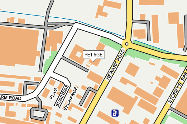 PE1 5GE map - OS OpenMap – Local (Ordnance Survey)