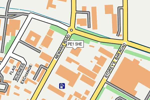 PE1 5HE map - OS OpenMap – Local (Ordnance Survey)