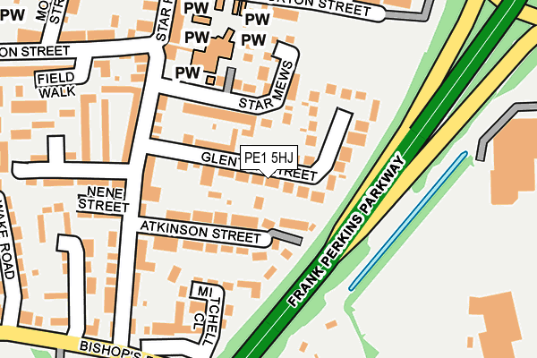 PE1 5HJ map - OS OpenMap – Local (Ordnance Survey)