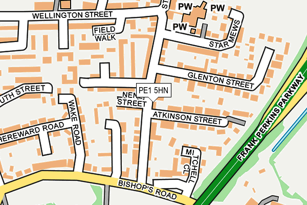 PE1 5HN map - OS OpenMap – Local (Ordnance Survey)