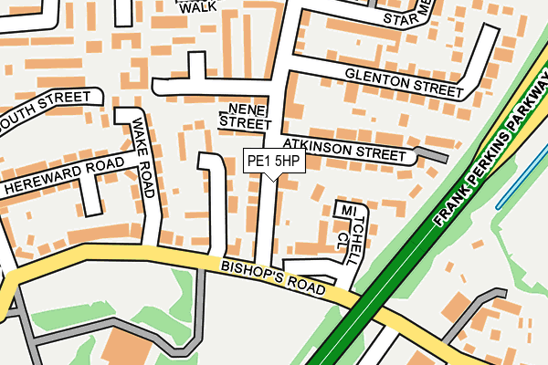 PE1 5HP map - OS OpenMap – Local (Ordnance Survey)