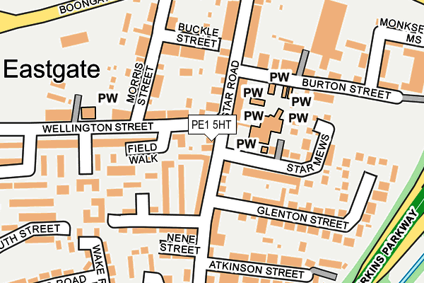 PE1 5HT map - OS OpenMap – Local (Ordnance Survey)