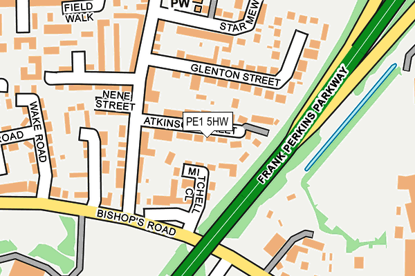 PE1 5HW map - OS OpenMap – Local (Ordnance Survey)