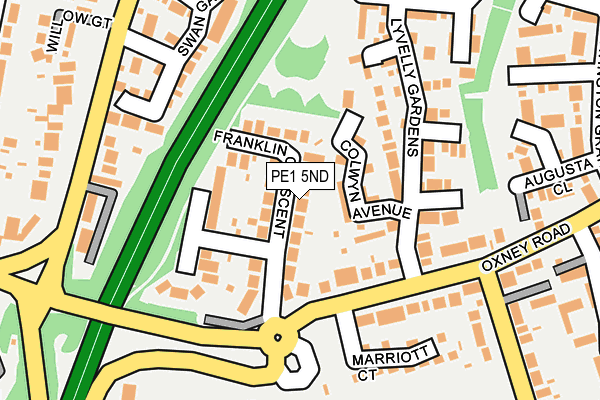 PE1 5ND map - OS OpenMap – Local (Ordnance Survey)