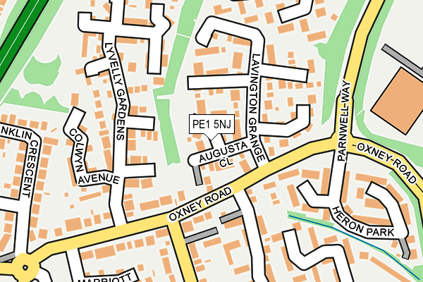 PE1 5NJ map - OS OpenMap – Local (Ordnance Survey)