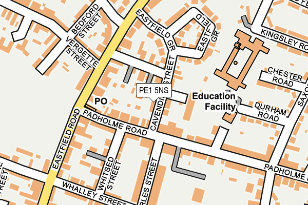 PE1 5NS map - OS OpenMap – Local (Ordnance Survey)