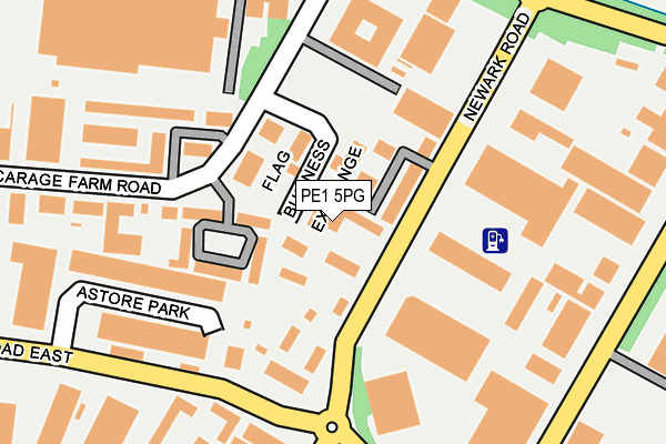 PE1 5PG map - OS OpenMap – Local (Ordnance Survey)