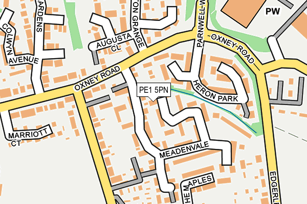 PE1 5PN map - OS OpenMap – Local (Ordnance Survey)