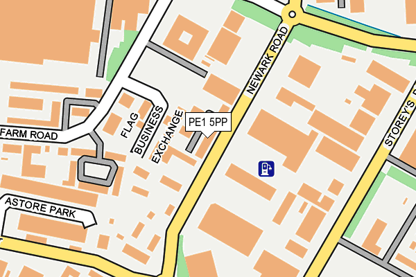 PE1 5PP map - OS OpenMap – Local (Ordnance Survey)