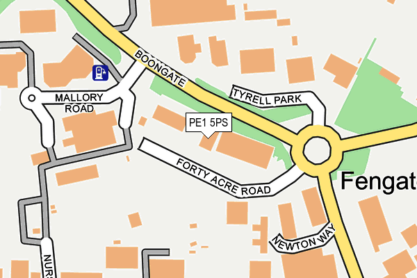 PE1 5PS map - OS OpenMap – Local (Ordnance Survey)