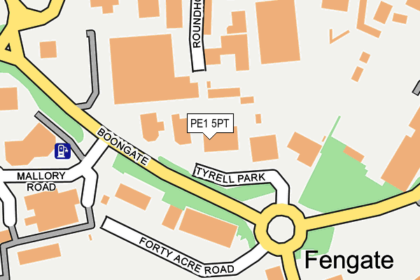 PE1 5PT map - OS OpenMap – Local (Ordnance Survey)