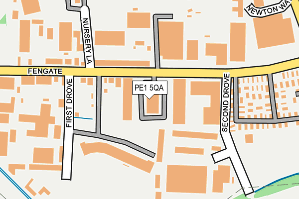 PE1 5QA map - OS OpenMap – Local (Ordnance Survey)