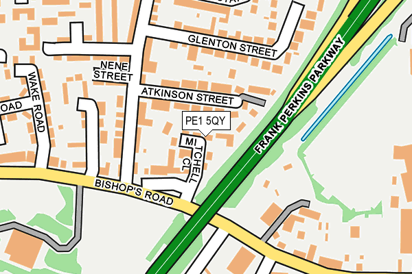 PE1 5QY map - OS OpenMap – Local (Ordnance Survey)
