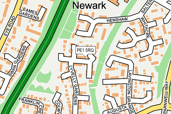 PE1 5RQ map - OS OpenMap – Local (Ordnance Survey)