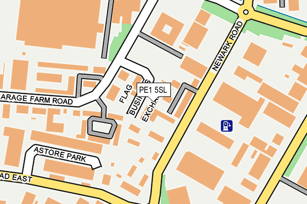 PE1 5SL map - OS OpenMap – Local (Ordnance Survey)