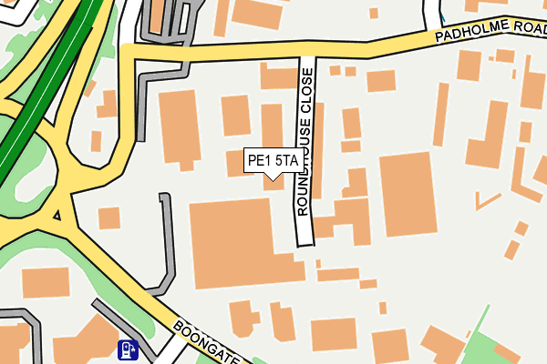 PE1 5TA map - OS OpenMap – Local (Ordnance Survey)