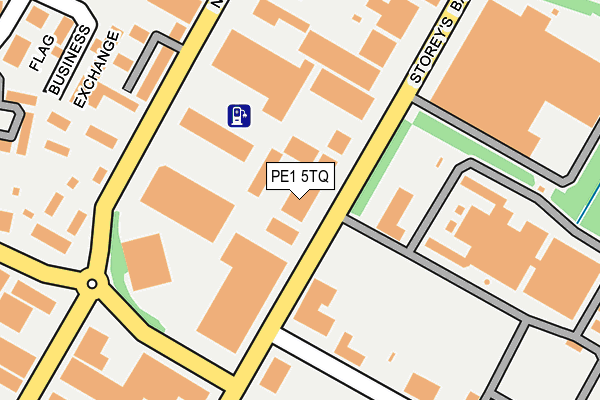 PE1 5TQ map - OS OpenMap – Local (Ordnance Survey)
