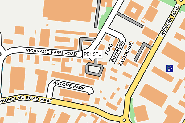 PE1 5TU map - OS OpenMap – Local (Ordnance Survey)