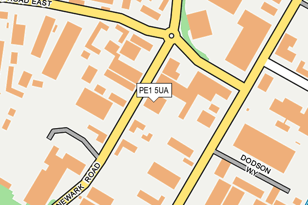 PE1 5UA map - OS OpenMap – Local (Ordnance Survey)