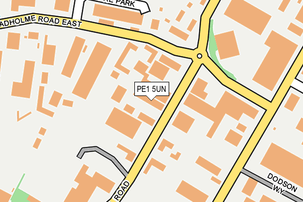 PE1 5UN map - OS OpenMap – Local (Ordnance Survey)