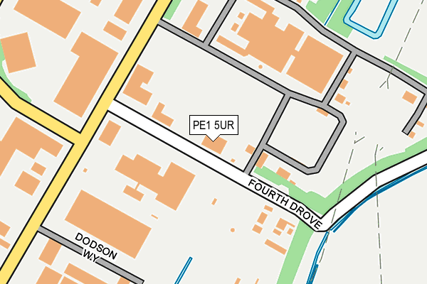 PE1 5UR map - OS OpenMap – Local (Ordnance Survey)