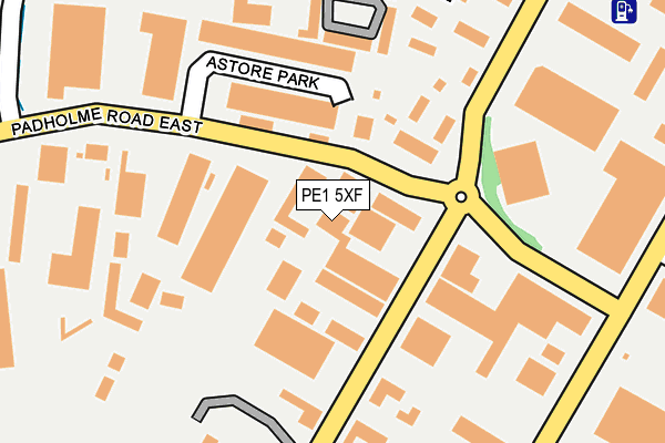 PE1 5XF map - OS OpenMap – Local (Ordnance Survey)