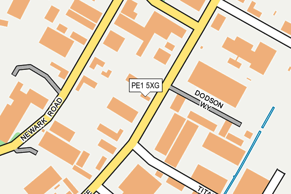 PE1 5XG map - OS OpenMap – Local (Ordnance Survey)