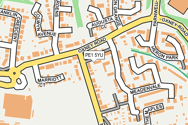 PE1 5YU map - OS OpenMap – Local (Ordnance Survey)