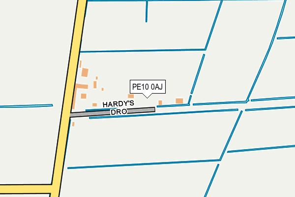 PE10 0AJ map - OS OpenMap – Local (Ordnance Survey)