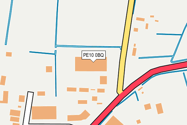 PE10 0BQ map - OS OpenMap – Local (Ordnance Survey)