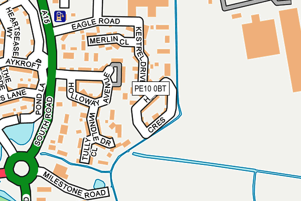 PE10 0BT map - OS OpenMap – Local (Ordnance Survey)