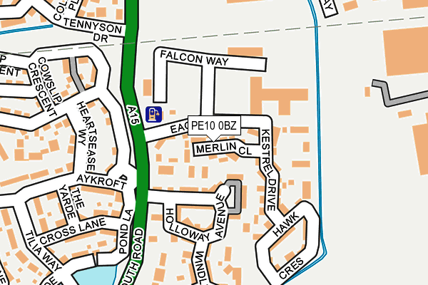 PE10 0BZ map - OS OpenMap – Local (Ordnance Survey)