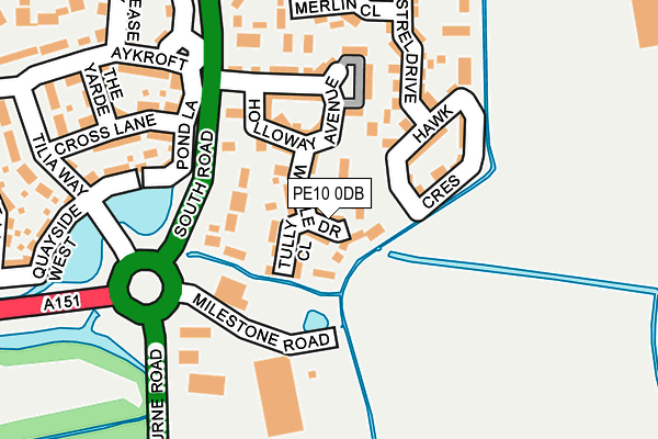 PE10 0DB map - OS OpenMap – Local (Ordnance Survey)
