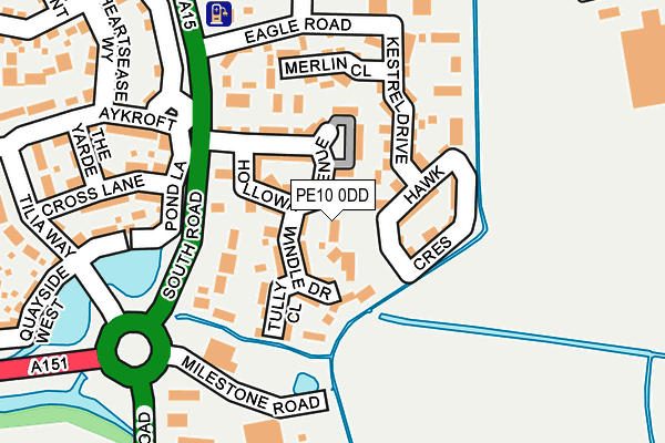 PE10 0DD map - OS OpenMap – Local (Ordnance Survey)