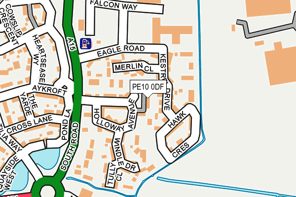 PE10 0DF map - OS OpenMap – Local (Ordnance Survey)