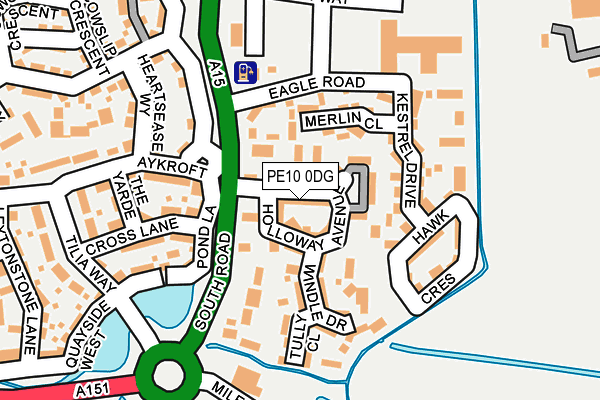PE10 0DG map - OS OpenMap – Local (Ordnance Survey)