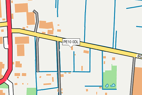 PE10 0DL map - OS OpenMap – Local (Ordnance Survey)