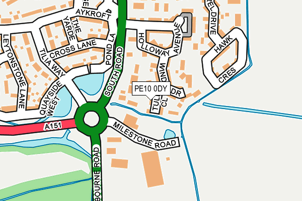 PE10 0DY map - OS OpenMap – Local (Ordnance Survey)