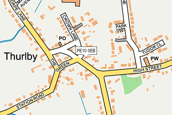 PE10 0EB map - OS OpenMap – Local (Ordnance Survey)