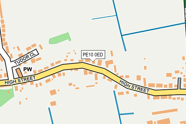 PE10 0ED map - OS OpenMap – Local (Ordnance Survey)