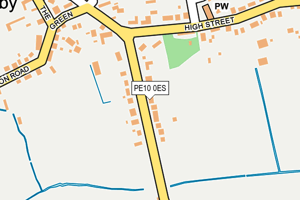 PE10 0ES map - OS OpenMap – Local (Ordnance Survey)