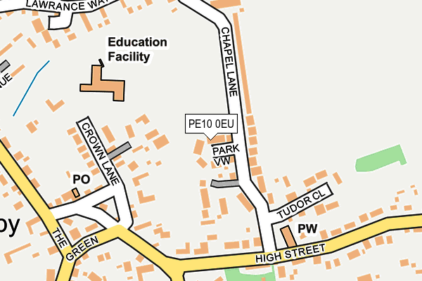 PE10 0EU map - OS OpenMap – Local (Ordnance Survey)