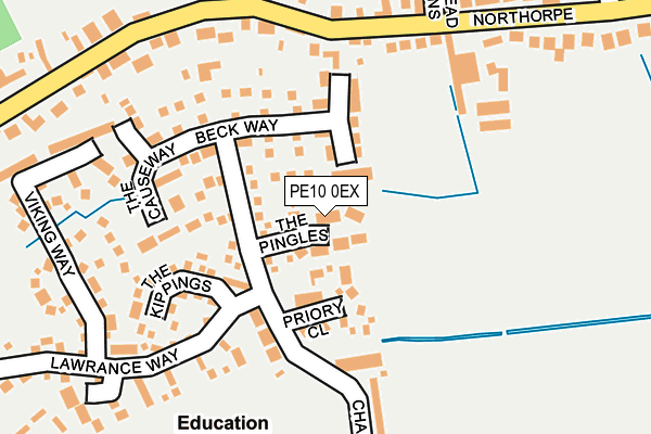 PE10 0EX map - OS OpenMap – Local (Ordnance Survey)
