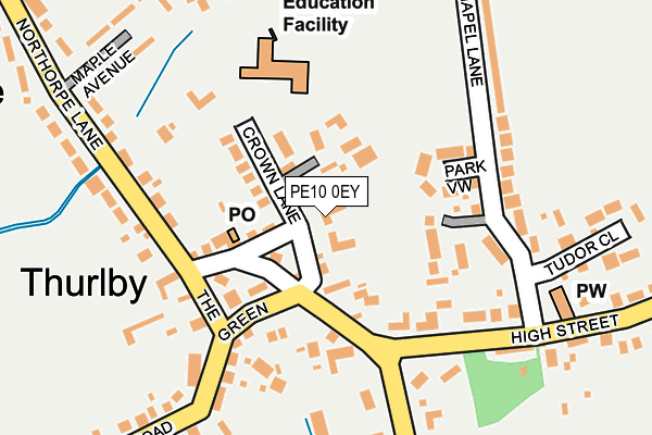 PE10 0EY map - OS OpenMap – Local (Ordnance Survey)